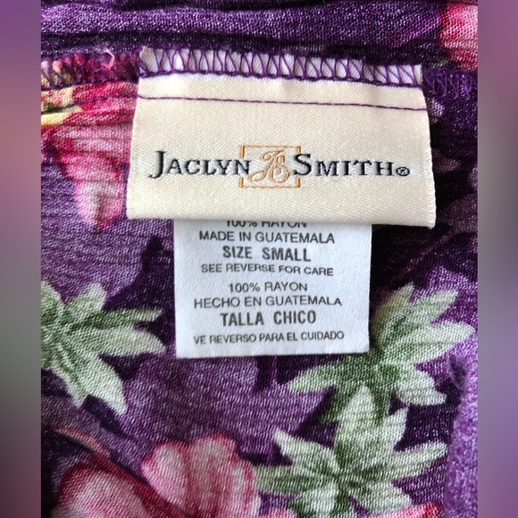 Jaclyn Smith Hawaiian Floral Skirt size S Midi Tie Elastic Waist wrinkle fabric - Picture 12 of 15